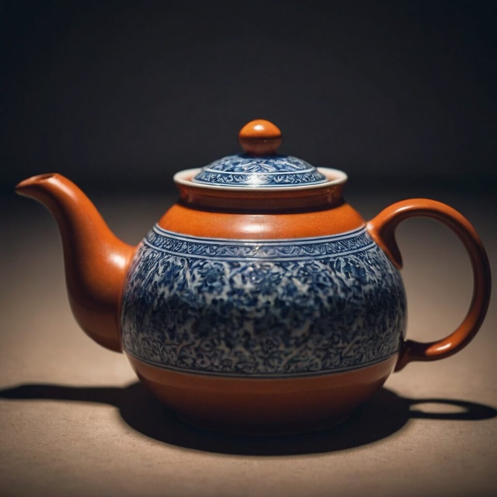 Teapot Moonlit Landscape